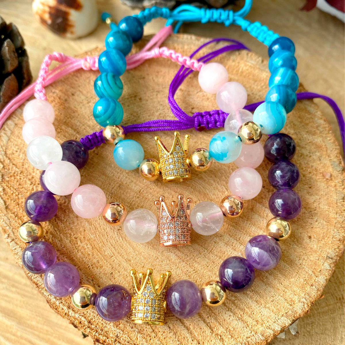 BRACELETS WITH MAGICAL CRYSTALS