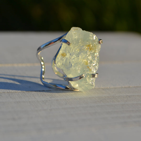 Aquamarine, Rough Ring, Aquamarine Ring, Raw aquamarine, Raw Stone Ring, March Birthstone, Pisces Zodiac, Bridesmaid ring gift for women, gift for her, 19th anniversary