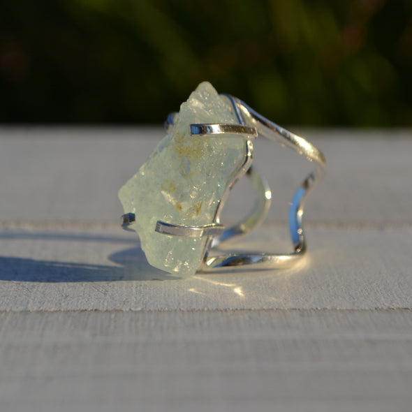 Aquamarine, Rough Ring, Aquamarine Ring, Raw aquamarine, Raw Stone Ring, March Birthstone, Pisces Zodiac, Bridesmaid ring gift for women, gift for her, 19th anniversary