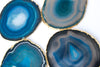 Medium Size Natural teal-aquamarine Tones Agate Coasters