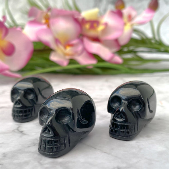 Black Obsidian Skulls