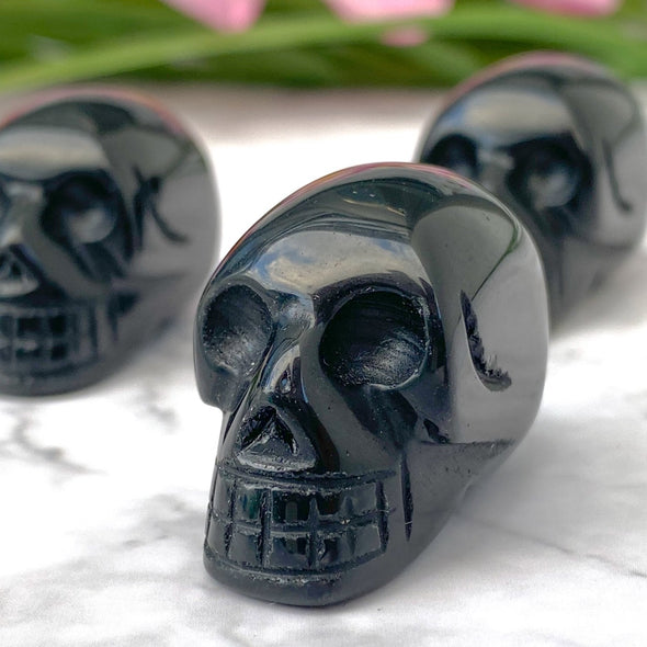 Black Obsidian Skulls
