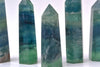 Blue-green towers of Fluorite crystals