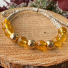 Beautiful citrine bracelet with gold laminated beads.
