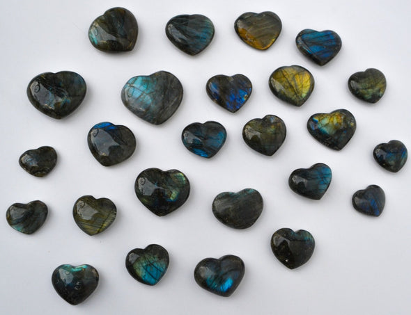 Blue Labradorite Hearts