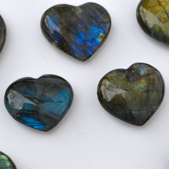 Blue Labradorite Hearts