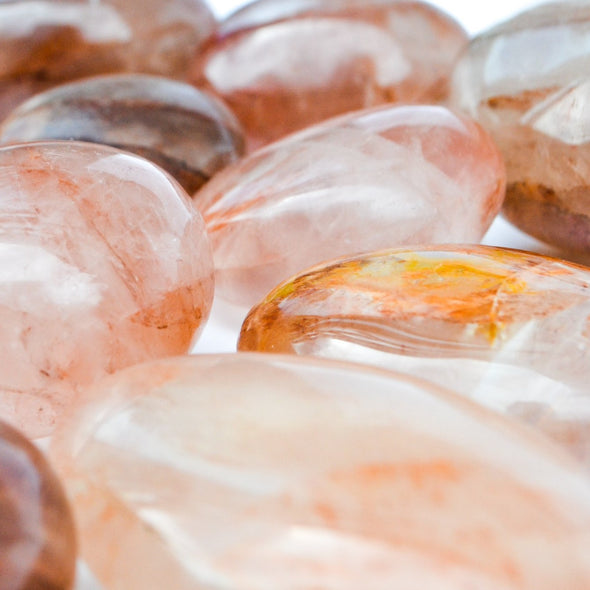 Red Hematoid Quartz Palm, Red Fire Quartz, Palm Stone, Worry Stone, Polished Crystal