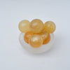 Honey Calcite polish small spheres, yellow spheres, yellow stone, yellow crystal