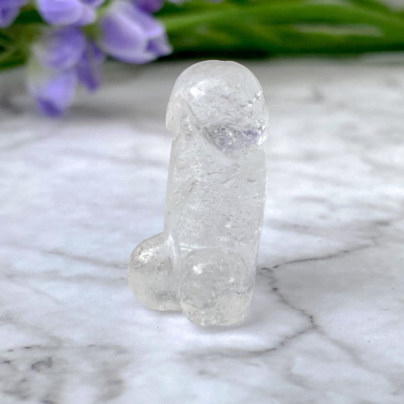 Mini Pocket Pecker, Penis Figurine, Phallus, Fertility , Clear quartz