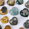 Ocean Jasper Hearts colorful with a lot of textures