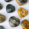 Ocean Jasper Hearts colorful with a lot of textures