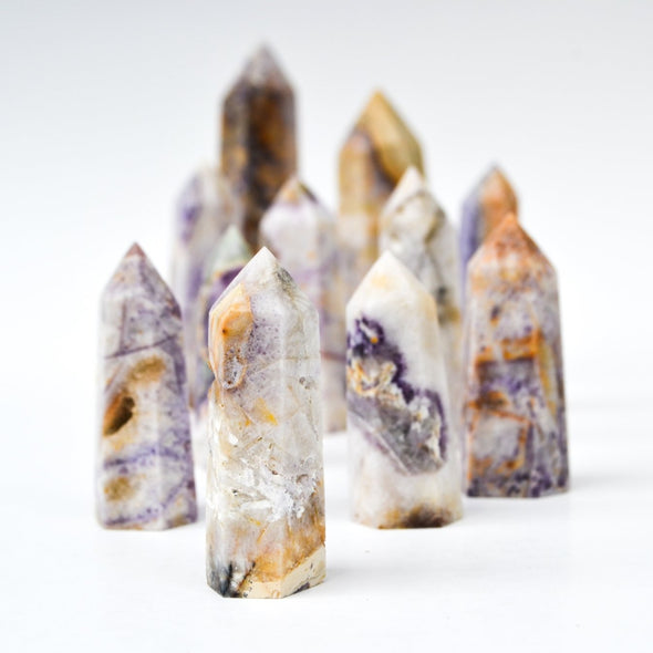 Violet Tiffany Jasper Towers Violet with yellow texture